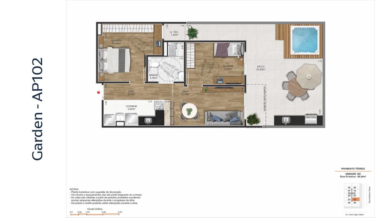GARDEN APTO 102