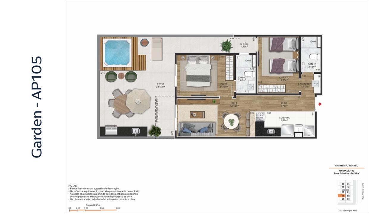 GARDEN APTO 105
